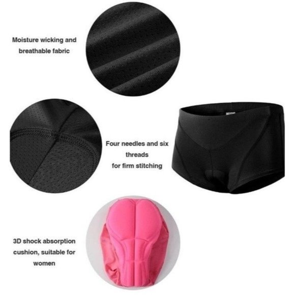 Mysenlan Womens Bicycle Shorts Size L Cycling Black Padded NWT !! - Picture 9 of 12